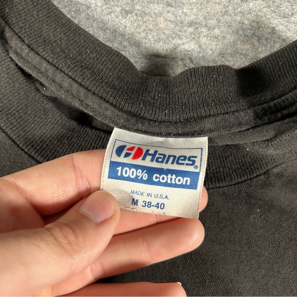 Vintage MC Hammer Shirt Mens Medium Black 1991 Here Comes The Hammer 90s Rap Tee - Picture 5 of 8